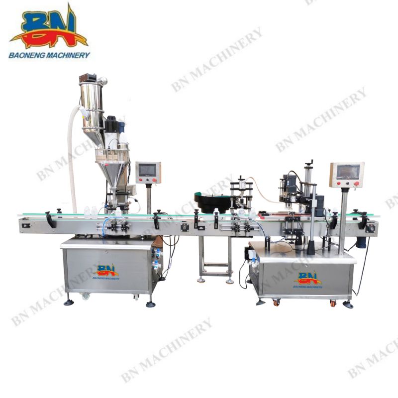 Automatic Powder Bottling Machine with Capping Machine