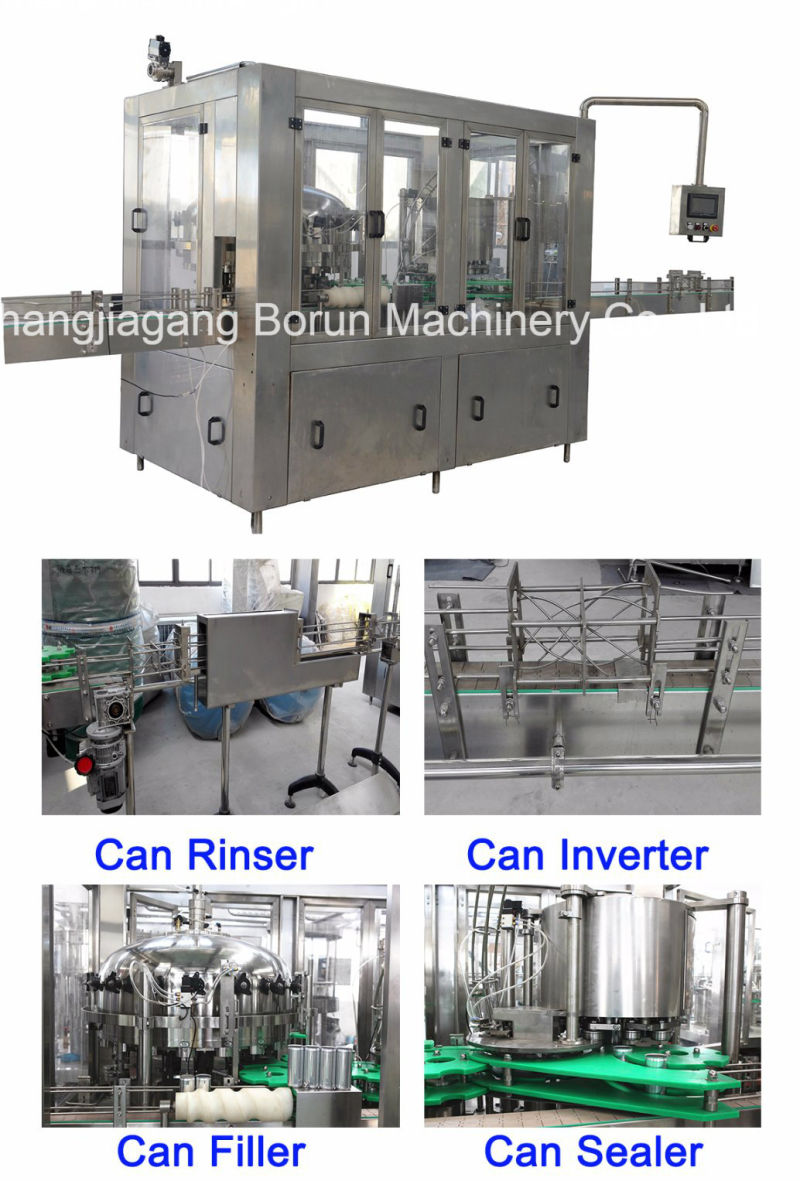 Ce Standard Automatic Beer Can Rinsing Filling Sealing Machine