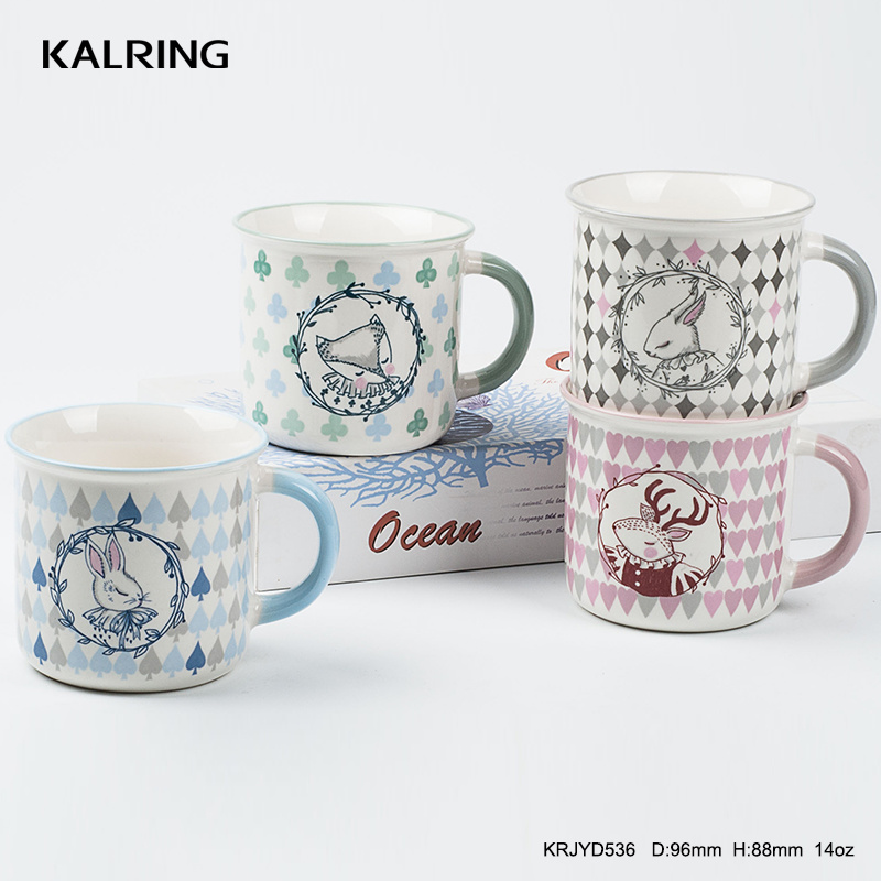 Enamel Mug with Spring Design for Bulk Sells for Wholesaler