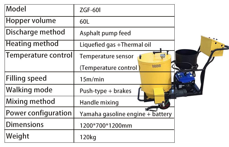 Manufacture Direct Sales Road Crack Sealing Machine for Asphalt Crack Repair