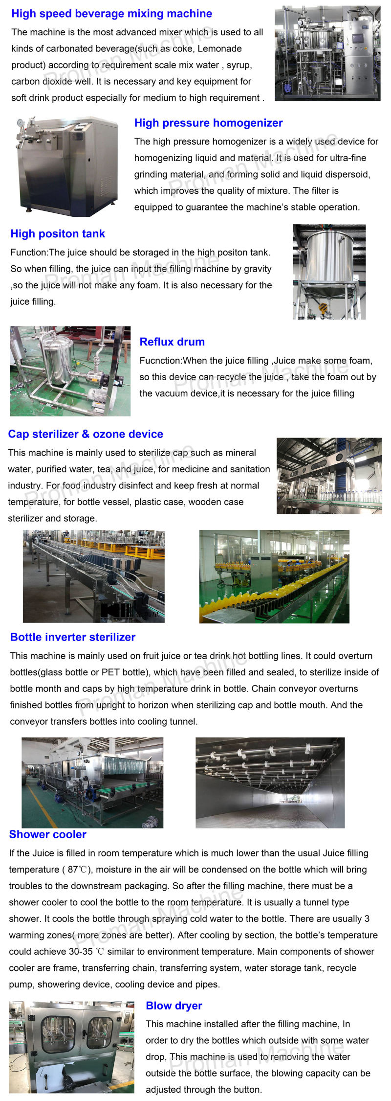 Automatic Pet Bottle Beverage Drinking Water Orange Juice Production Filling Machine