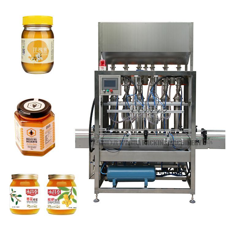 Bottle Sauce Filling Capping Machine, Automatic Honey Filling Machine