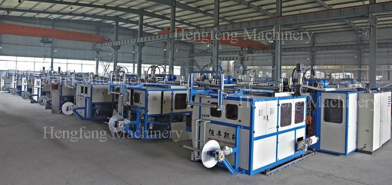 Tilting Plastic Cup Thermoforming Machine for Water Cups, Goffee Cups, Juice Cups with Automatic Stacking and Counting