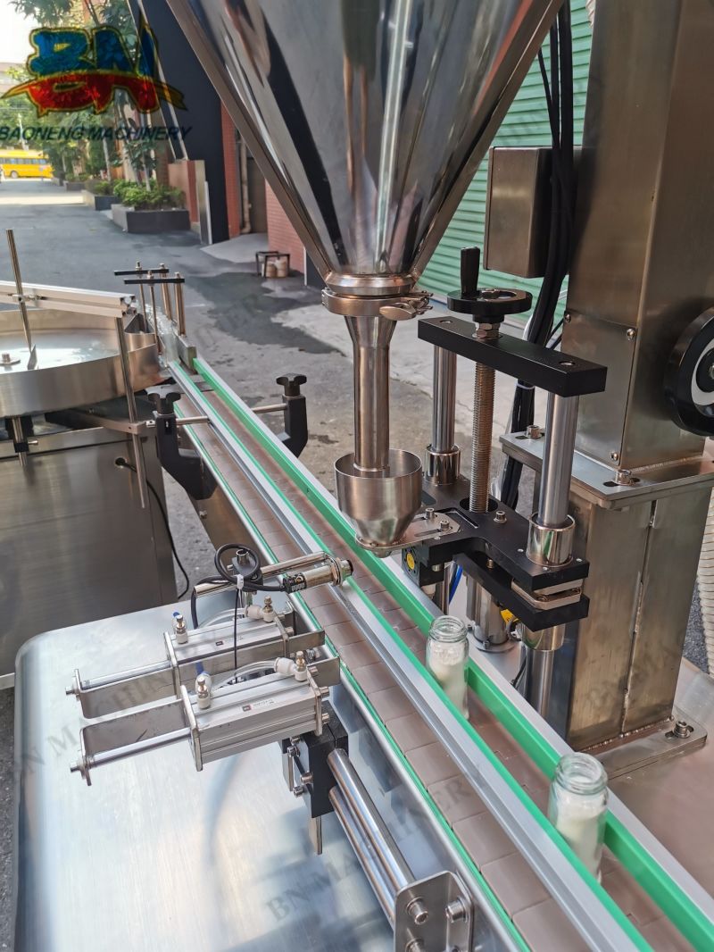 Automatic Powder Bottling Machine with Bottle Capping Packaging Line