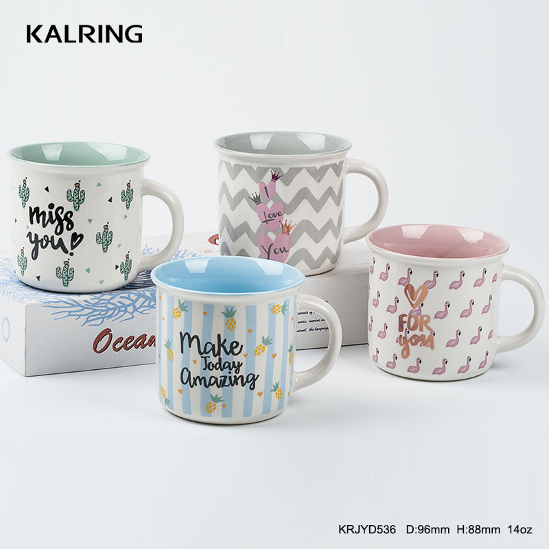 Enamel Mug with Spring Design for Bulk Sells for Wholesaler