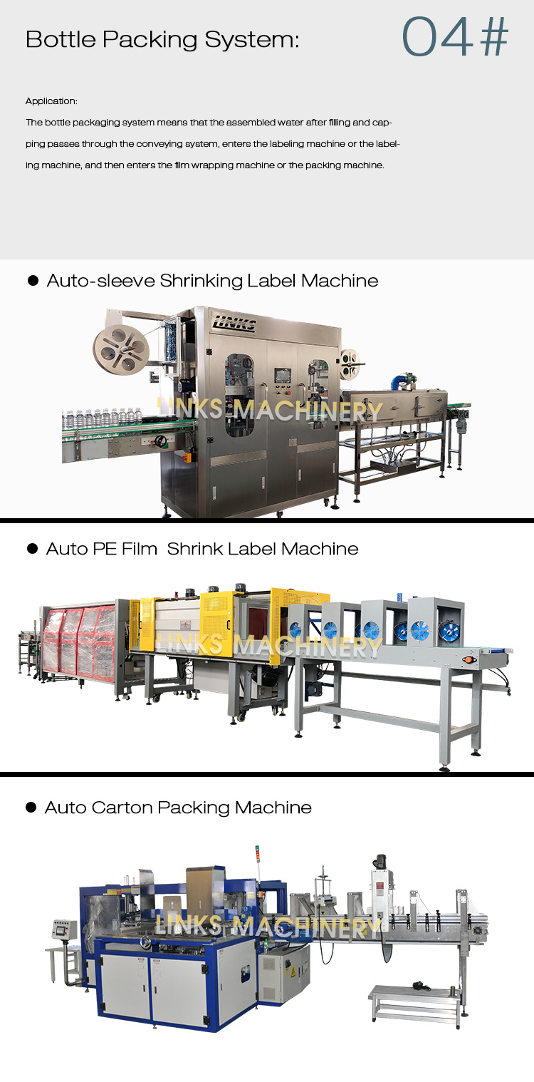 Complete Automatic Three in 1 Mineral Water Filling Capping Machine Line