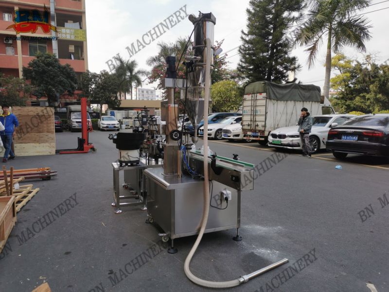 Automatic Powder Bottling Machine with Bottle Capping Packaging Line