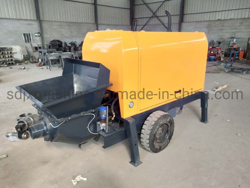 Small Portable Concrete Pump Price Trailer Diesel Power Concrete Pumps