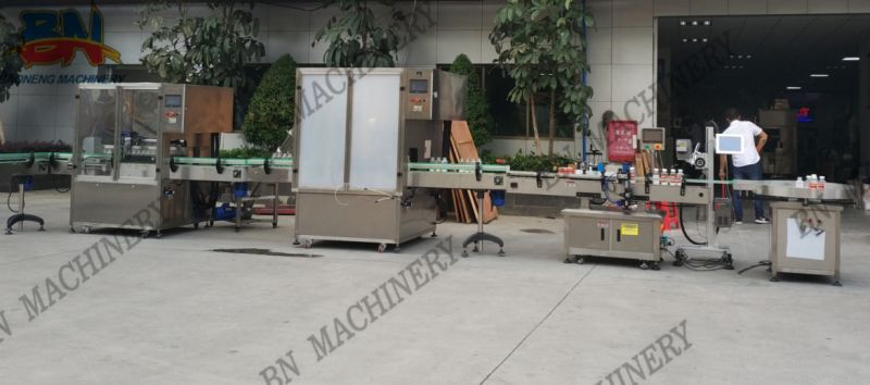 Powder Bottling Machine with Bottle Washing Filling Sealing Capping Labeling Line