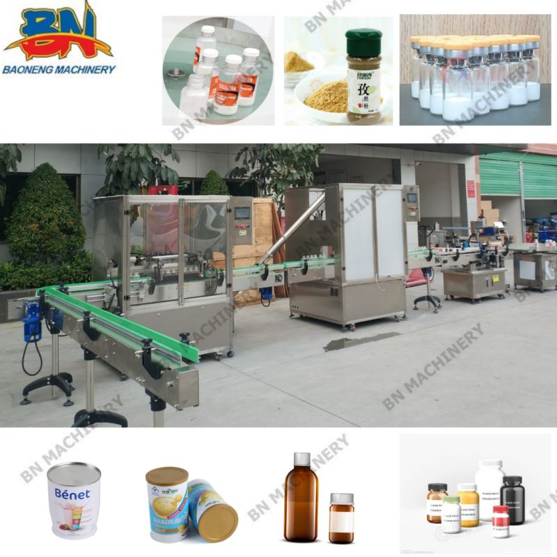 Automatic Protein Powder Bottle Filling Machine with Sealing Capping Line