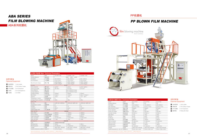 Fully Automatic ABA Zhuxin Film Blowing Machine Used for Industrial Film