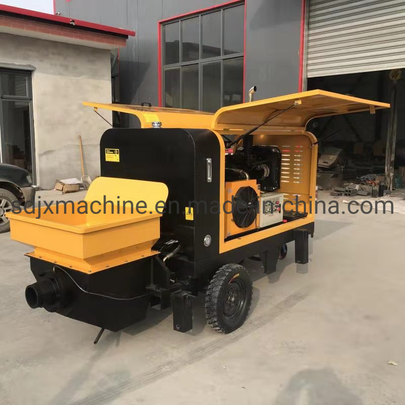 Small Portable Concrete Pump Price Trailer Diesel Power Concrete Pumps