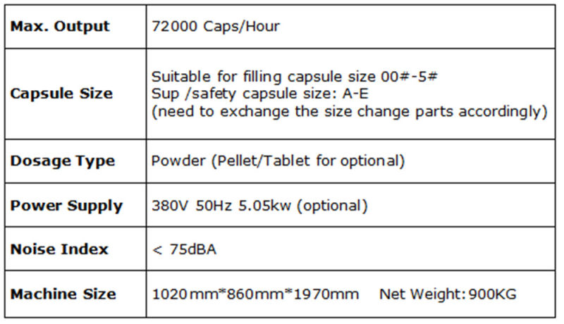 Njp-1200c Automatic Capsule Filling Machine