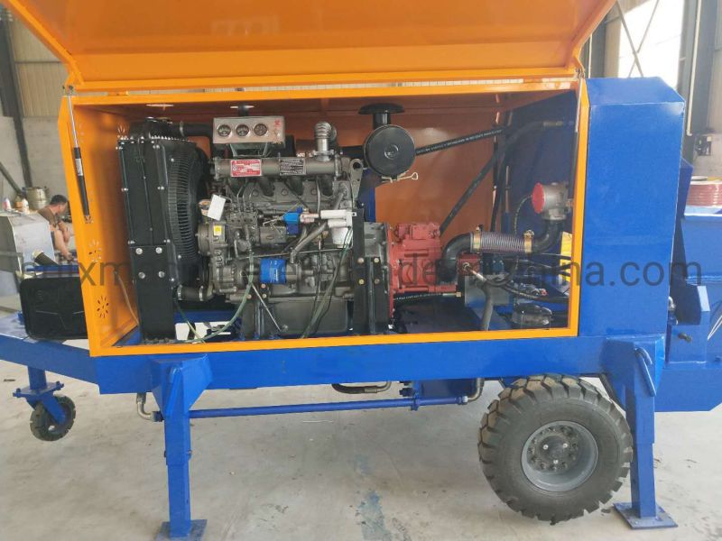 Small Portable Concrete Pump Price Trailer Diesel Power Concrete Pumps