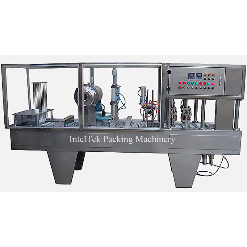 One Line Production Machine for Hummus Paste and Breadsticks, Including Filling and Sealing Machine