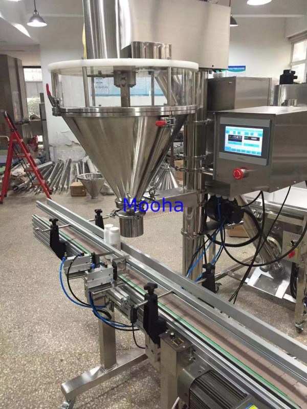 Automatic Coffee Cocoa Spicy Milk Whey Protein Powder Jar Filling Machine, Auger Powder Bottle Filling Machine, Auger Powder Filler