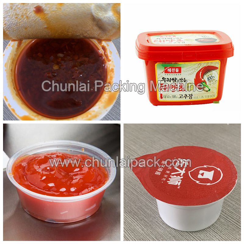 Automatic Sauce Thick Liquid Species Pepper Sauce Bowl Filling Sealer