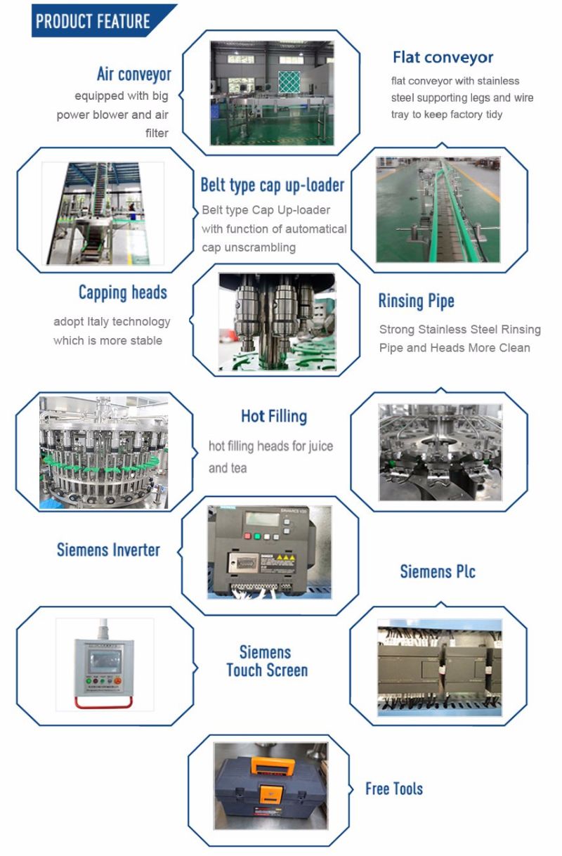 Hot Juice Liquid Filling Sealing Machine / Production Line