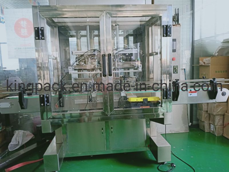 Servo System Four Nozzles Automatic Filling Machine for Cream, Sauce, Butter, Honey, Milk, Chocolate Sauce, Filling Machine Detergent Filling Machine,