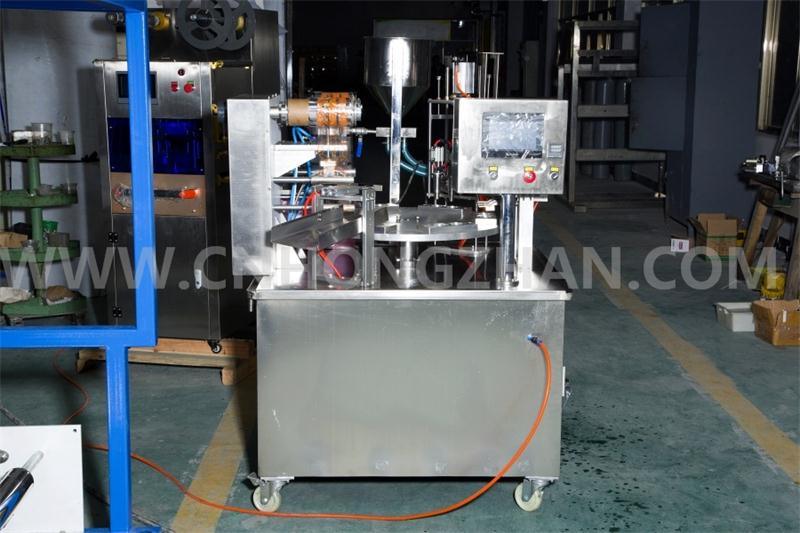 Rotary Type Cup Filling Sealing Machine with Roller Film for Paste/Semi Liquid/Yogurt