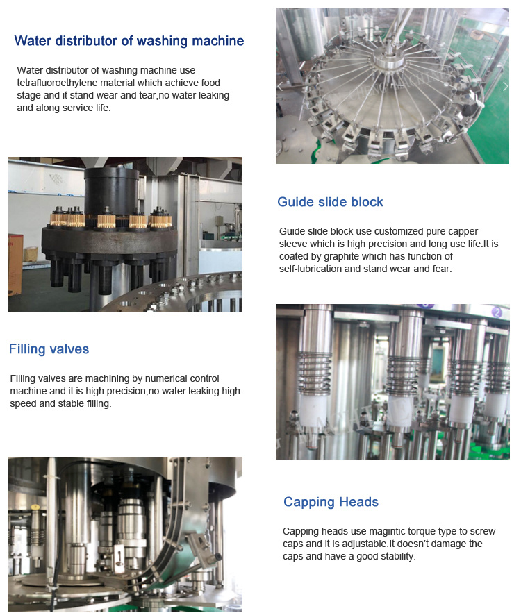 Rotary Style Water Washing Filling Capping Machine Complete Production Line