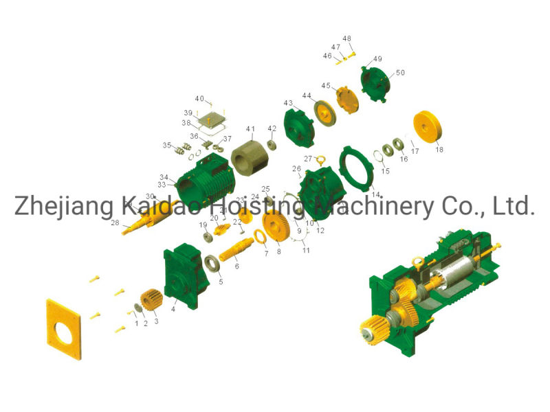 High Efficient Motor Induction Geared Motor in Easy Heat Dissipation