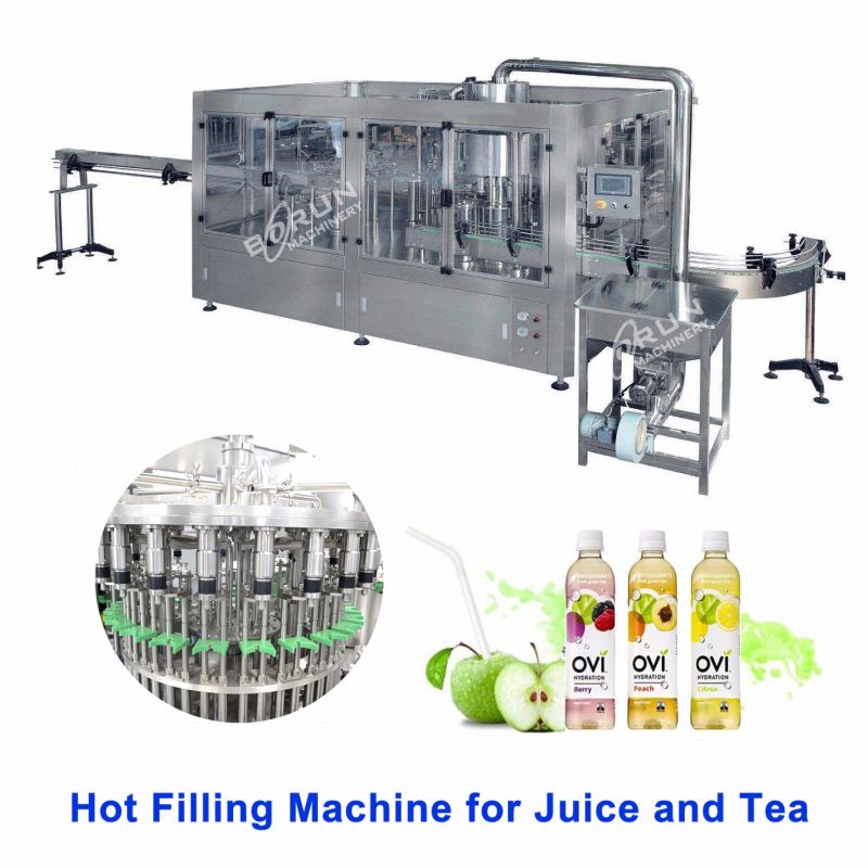 Hot Juice Liquid Filling Sealing Machine / Production Line