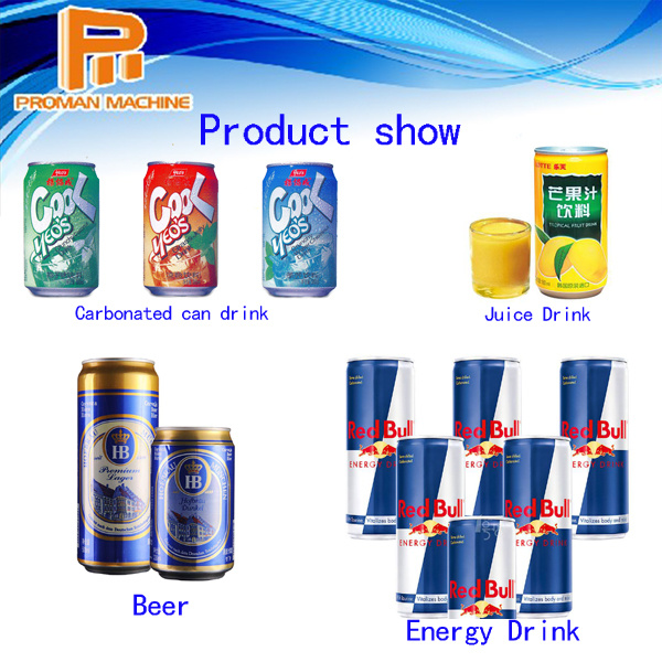 Carbonated Can Soft Drink Filling Sealing Production Line 2000 Cans Per Hour