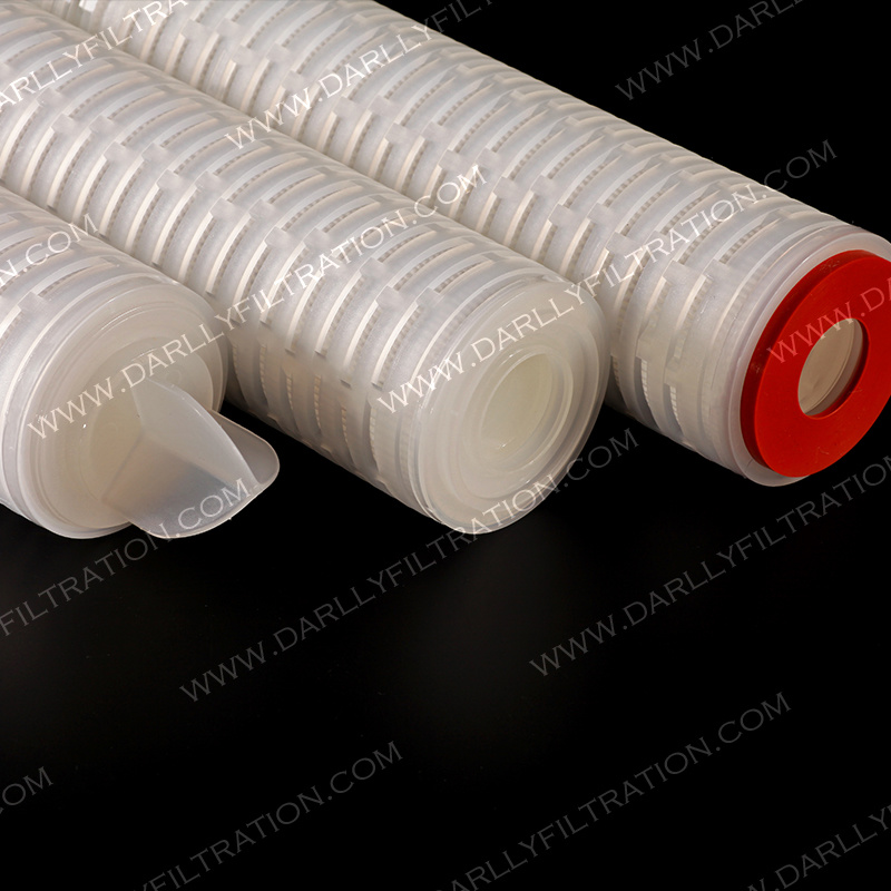 Darlly Micron Pleated Cartridge Filter Hydrophilic PTFE Membrane 0.1 for Sterile Apis
