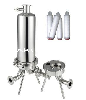 Cartridge Filter Water Filter Mirror Polish Sanitary Grade Y Filter Clamp End