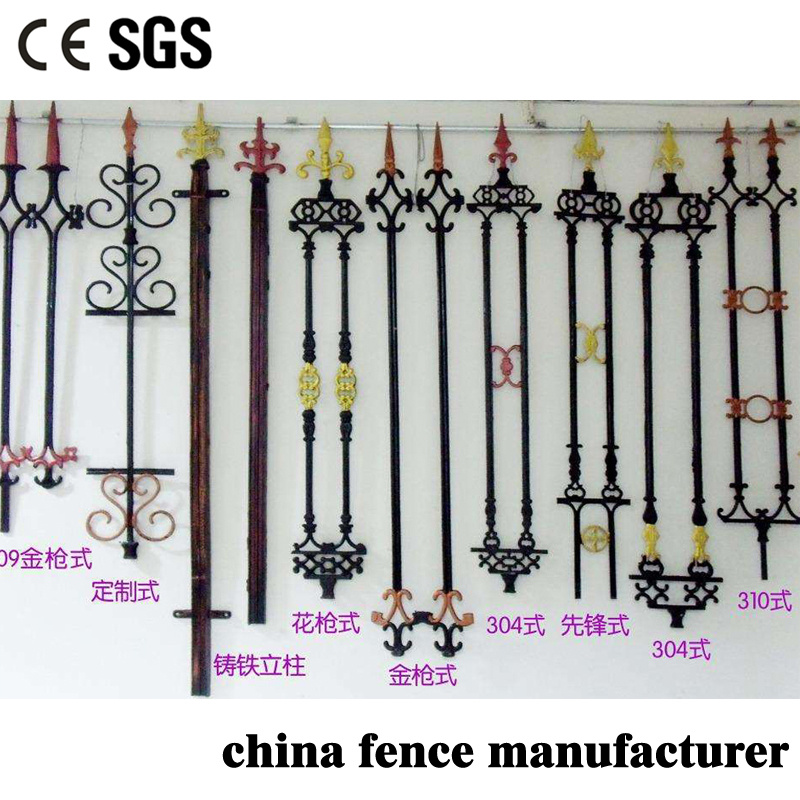 Cast Iron Fence Panels/ Wrought Iron Galvanized Steel Tubular Garden Fencing