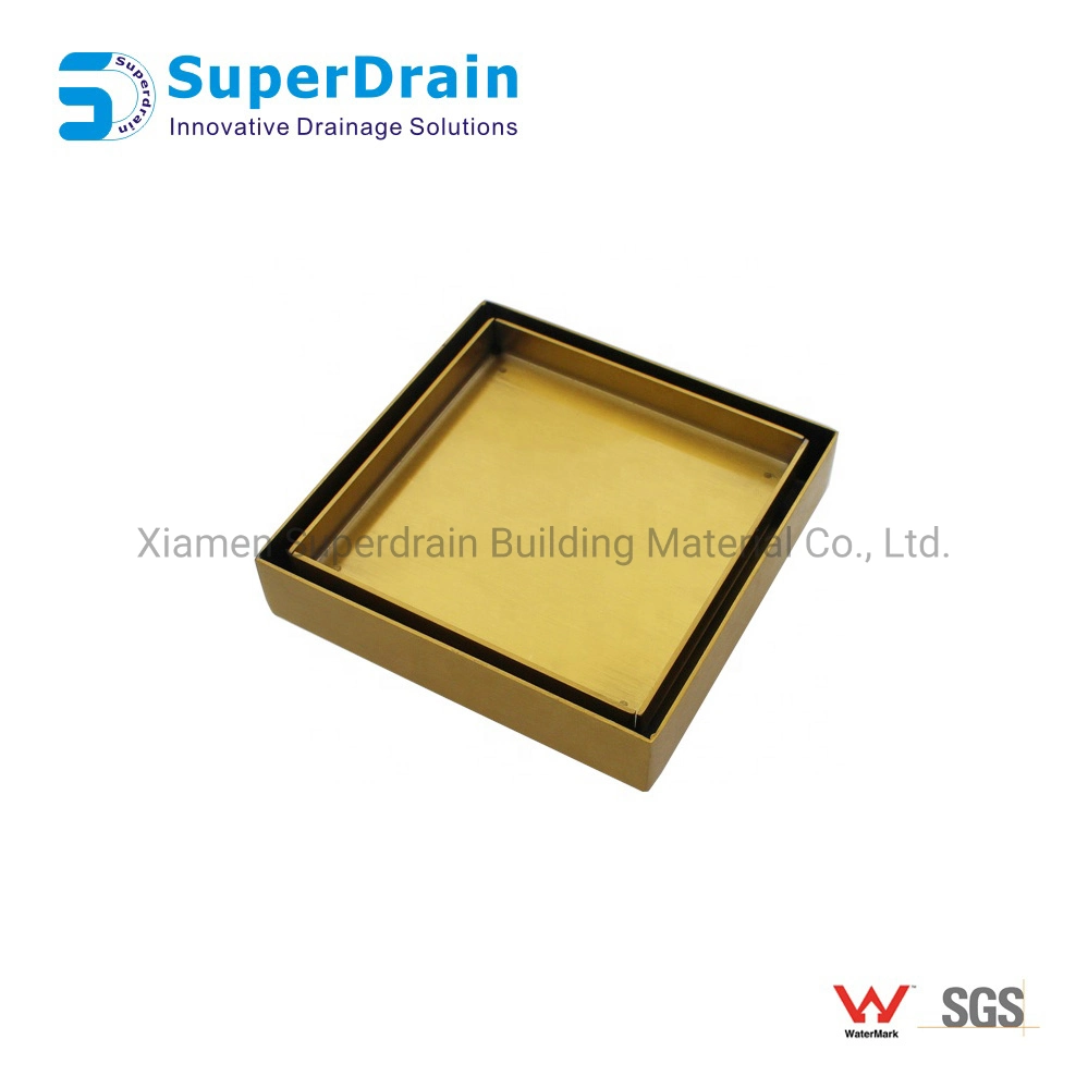 Anti-Odor Tile Insert Invisible Square Grate Stainless Steel Shower Drain