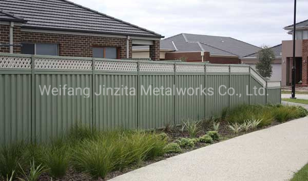 Metal Fence Panels Colorbond Steel Fence Metal Zigzag Fencing Currugated Steel Fence