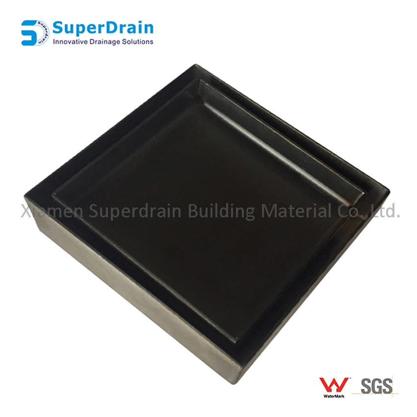 Anti-Odor Tile Insert Invisible Square Grate Stainless Steel Shower Drain