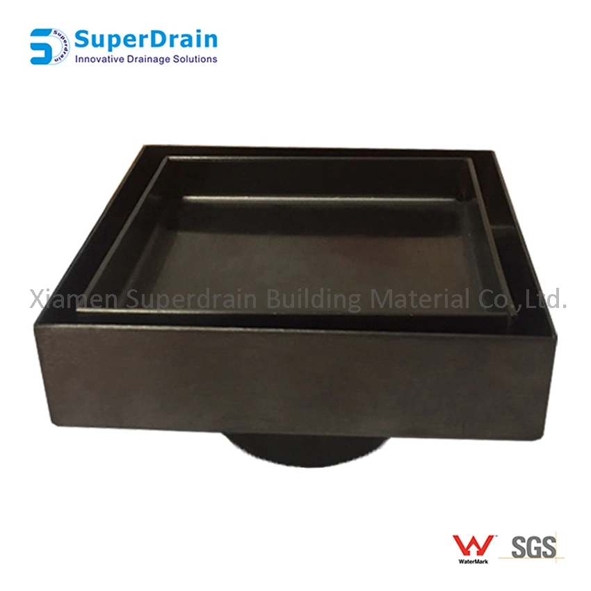 Anti-Odor Tile Insert Invisible Square Grate Stainless Steel Shower Drain