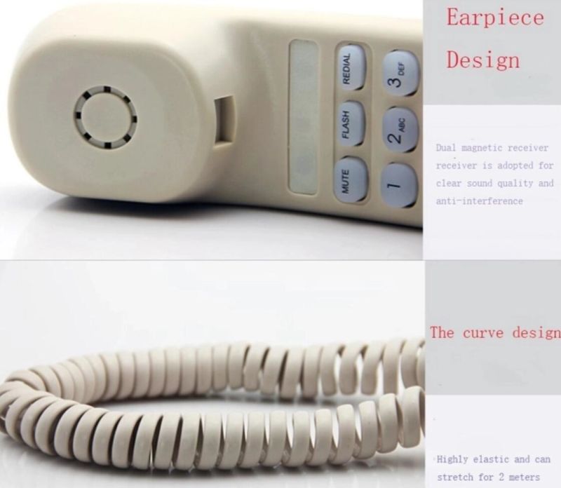 Shenone Telephone Desktop Corded Landline Phone for Hotel015