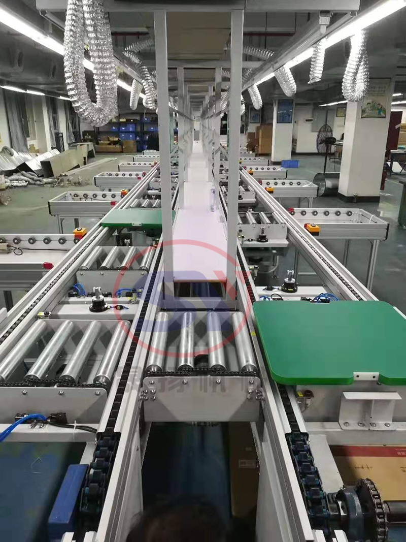 Drum Motor Galvanized Steel Roller Conveyor Line Industrial Roller Tables