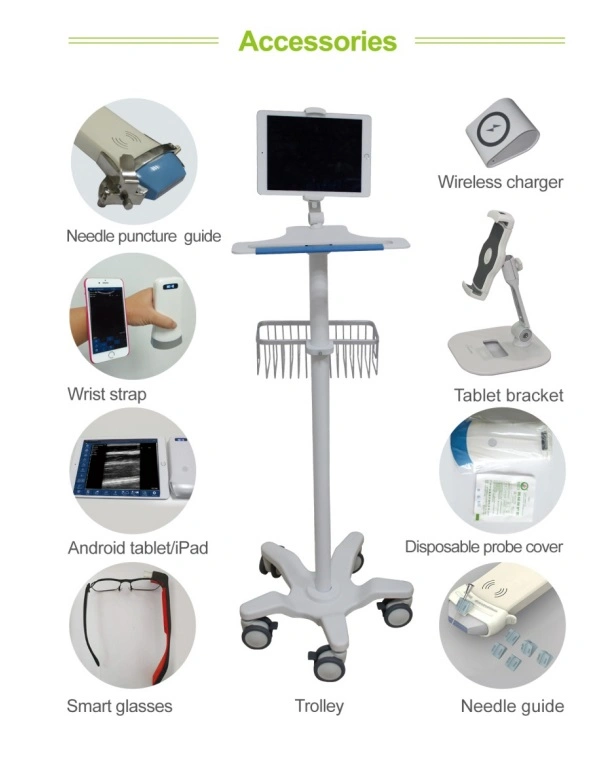 128 Elements Wireless Ultrasound Probe with Linear Probe