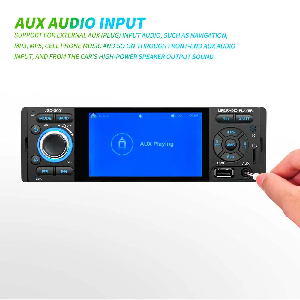 Betterway 4.1 Inch 1 DIN Car Radio Autoradio Touch Screen Bluetooth FM Radio Car Player MP5