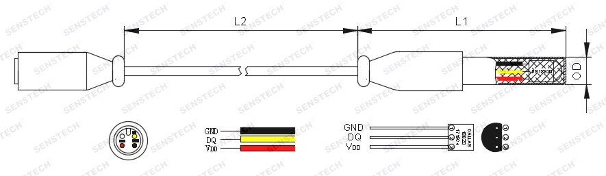 Customized Sensor Housing Temperature Probe Ds18b20